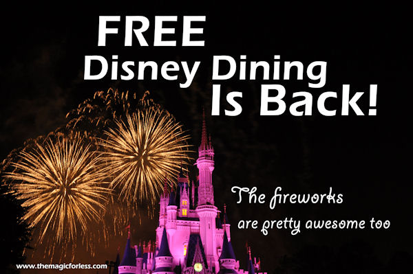 Free Disney Dining at Walt Disney World plans are available for travel dates in September 2013 #Travel #DisneyVacation #SaveMoney