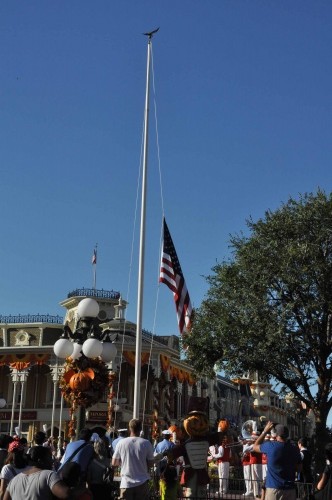 Happy Memorial Day!  Flag Retreat at The Magic Kingdom