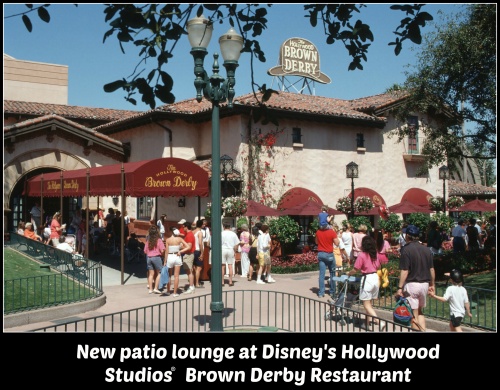 New Patio Lounge at Disney’s Hollywood Studios Brown Derby Restaurant