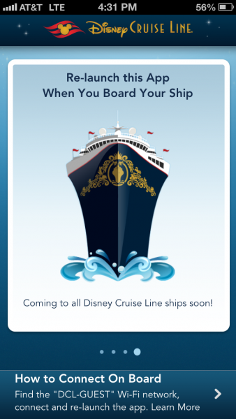 Launch the app on the ship