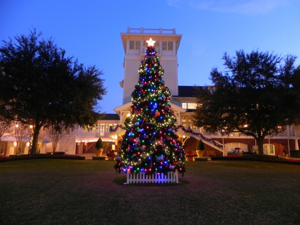 Epcot Resorts Holidays BoardWalk outside tree