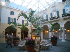 Lobby area of Loews Portofino Bay Hotel