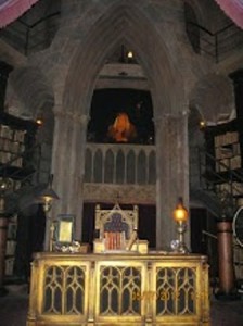 Albus speaks from the balcony; you see his desk in this photo.  