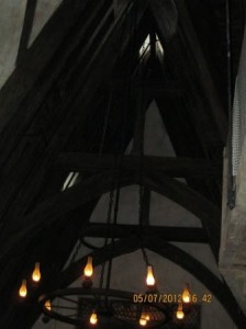 This is a great place to sit in the afternoon and enjoy a Butterbeer.  Look up to enjoy all of the details.  