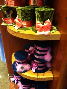Alice in Wonderland themed hats 