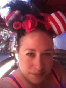 My cute mickey ears!  I think I'll take them back to the parks with me on my next trip.  