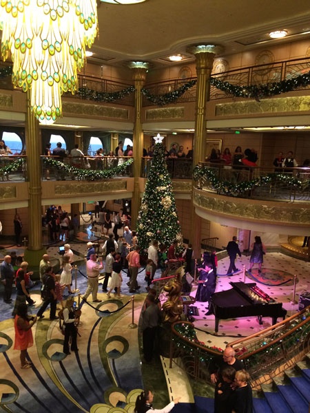 DCL Fantasy Atrium at Christmas