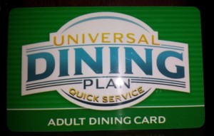Universal Dining Plan Card January 2014