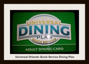 Universal Orlando Quick Service Dining Plan