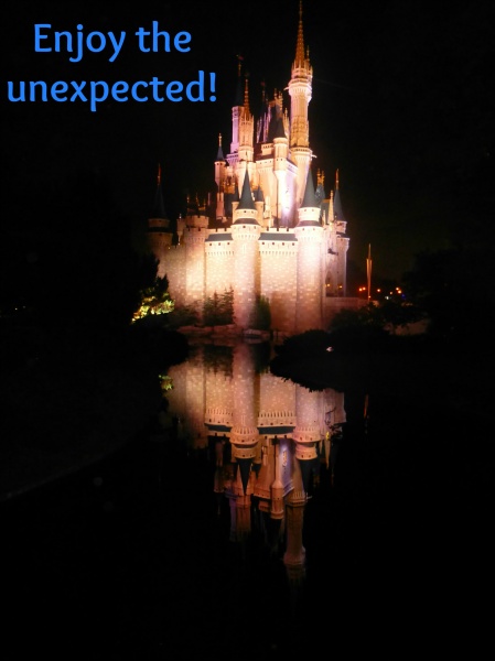 My favorite picture of Cinderella Castle at night from Liberty Square
