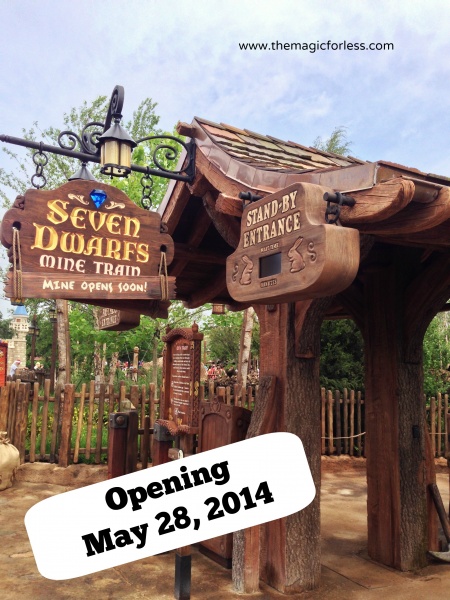 Seven Dwarfs Mine Train opening May 28, 2014