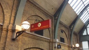 Platform 9 3/4 signage Platform 9 3/4 signage