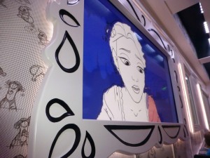 RapunzelColoring That same picture frame later in the meal...that's Rapunzel that's being drawn and colored
