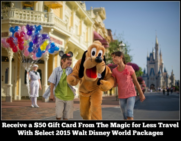 $50 Disney Gift Card with Select 2015 Walt Disney World Packages