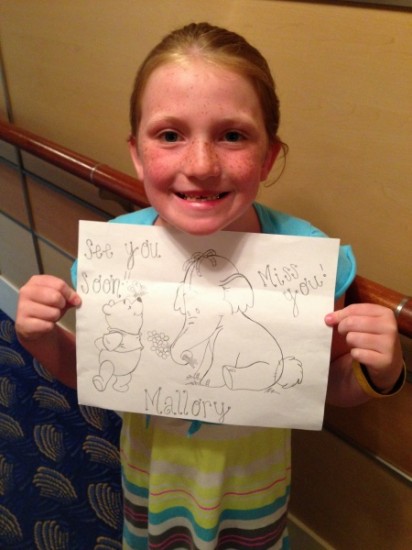 Mallorys Picture Paula left Mallory with a sweet, personalized memory!