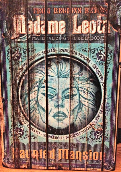 Madame Leota wooden plaque