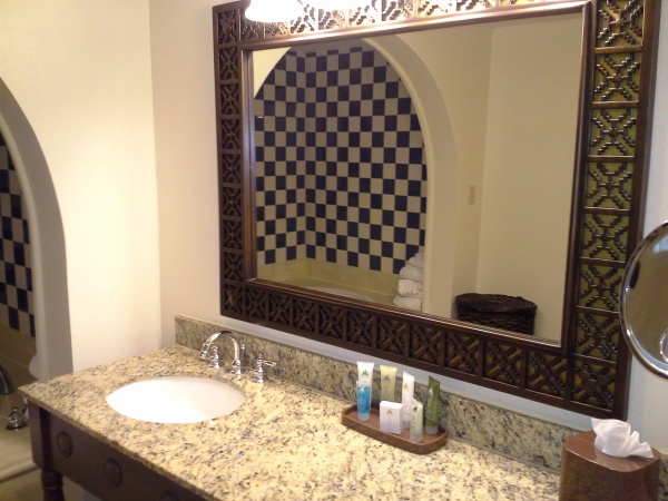 Vanity in the master bathroom