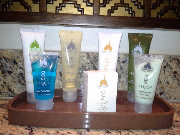 Toiletries in the master bathroom