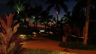 Night walk is as beautiful as the resort