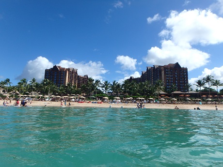 Aulani from the lagoon