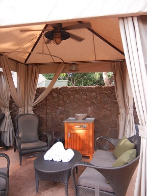 Cabana located at pools