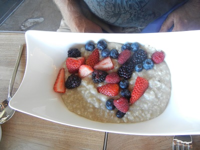 Steel-cut oatmeal with fresh berries Steel-cut oatmeal with fresh berries