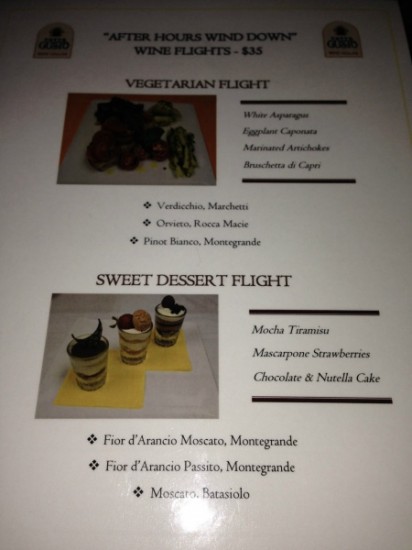 Tutto Menu 2 Wine pairing and tasting menu for Tutto Gusto