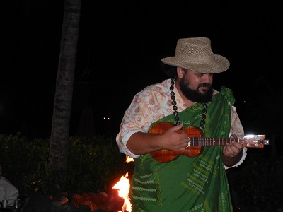 Uncle at Mo'olelo fire pit storytelling