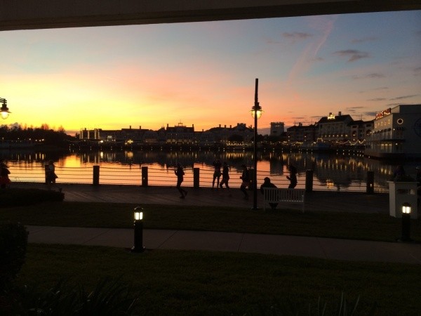 We were able to see the Princess 10K runners from our room patio.