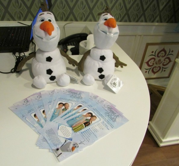 Olaf at the boutique Warm hugs await for your little cruiser!