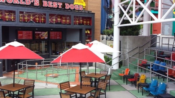 Citywalk Hot Dog Hall of Fame Seating area
