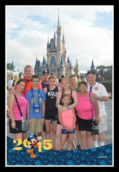 My family in front of Cinderella's Castle.