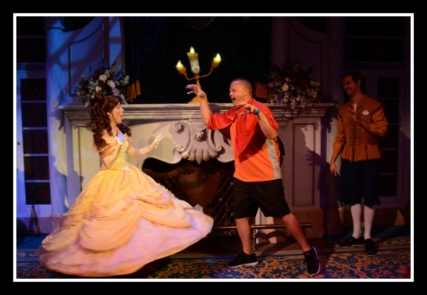 My husband portraying the Beast at the Enchanted Tales with Belle attraction.