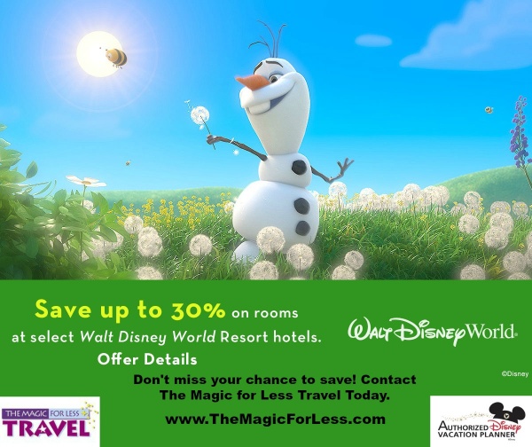 Save 30% on Walt Disney World Resorts