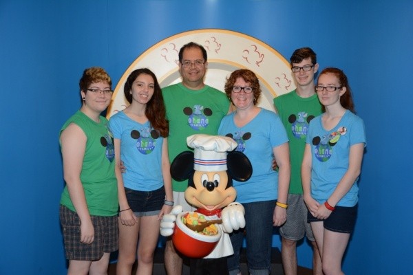 We always take our family photo in matching tshirts at Walt Disney World!