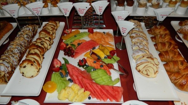 Fruit platter We found some healthy options on the buffet!