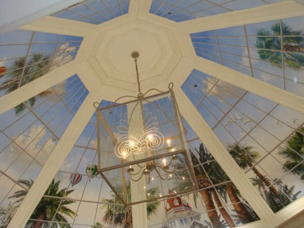 Grand Floridian convention center ceiling Grand Floridian ceiling. Live or painted?