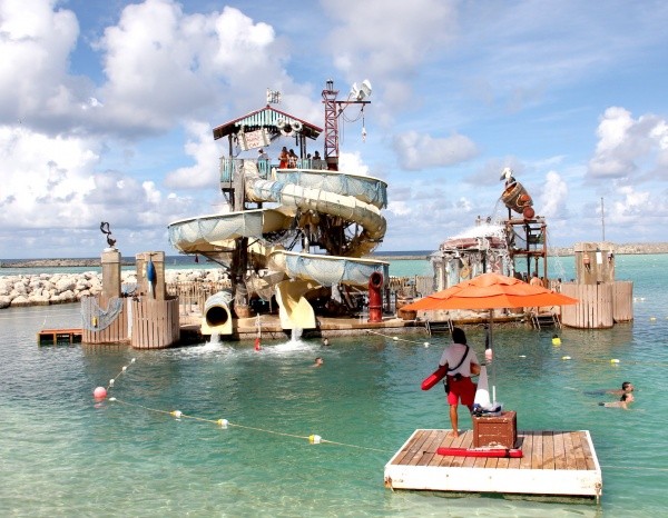 Pelican Plunge offers two different water slide experiences on Castaway Cay 