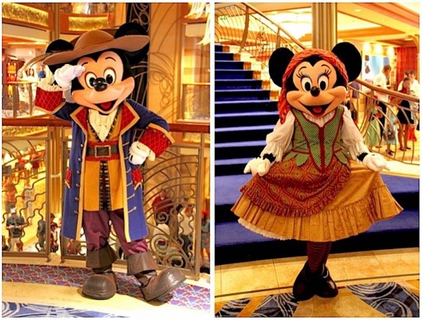 Pirate Mickey and Minnie on the Disney Dream Pirate Mickey and Minnie on Pirate Night