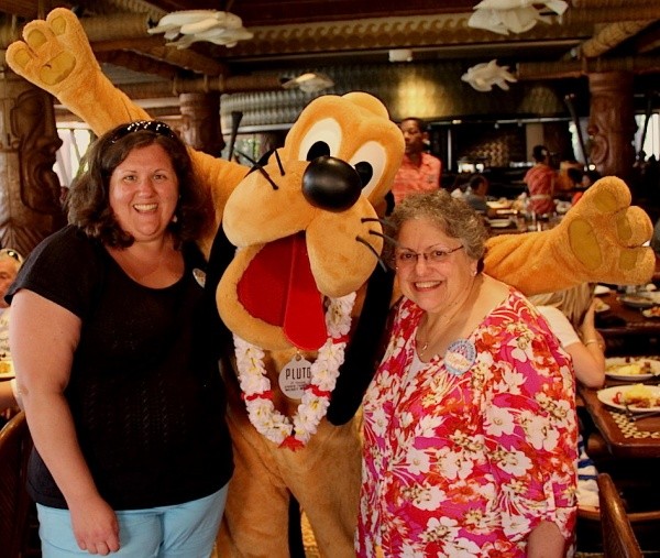 Celebrating with Pluto at 'Ohana Character Breakfast at Disney's Polynesian Village Resort