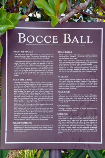 Bocce Courts at Portofino Bay