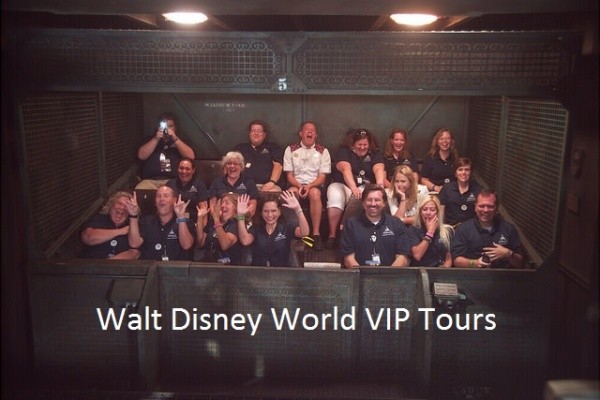 Our tour group (including our tour guide) on Tower of Terror