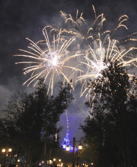 Wishes Over Beast's Enchanted Castle - Magic Kingdom. Love this spot in front of Seven Dwarfs Mine Train entrance - less crowded and a great spot to jump on rides before the park closes.