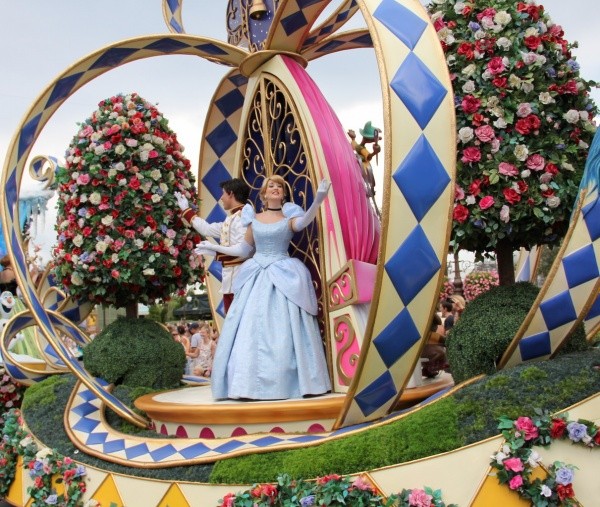 Cinderella and Prince Charming - Disney Festival of Fantasy Parade at Magic Kingdom