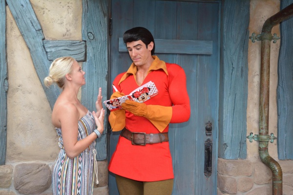 Gaston visiting with a guest, topic of conversation is of course GASTON