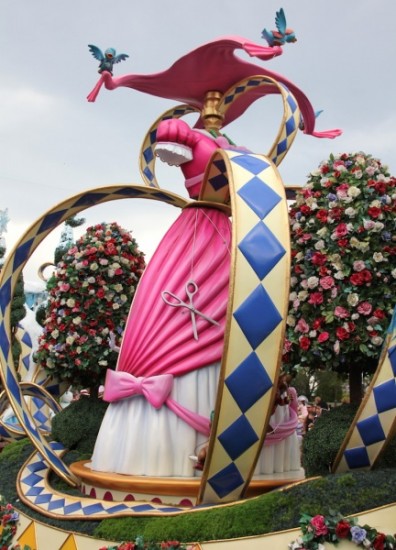 The Cinderelly Dress Made By The Mice and Birds For Cinderella To Go To The Ball - Disney Festival of Fantasy Parade at Magic Kingdom The Cinderelly Dress Made By The Mice and Birds For Cinderella To Go To The Ball - Disney Festival of Fantasy Parade at Magic Kingdom