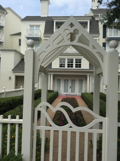 Detailed fence to your private entrance. Notice the Hidden Mickey! 