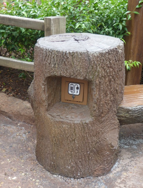 Charging station in the stump