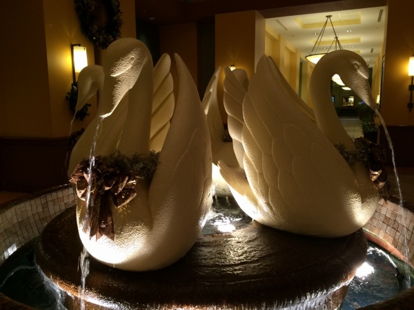 Holiday swans