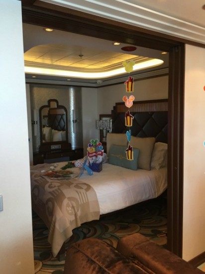 bedroom Concierge Level on the Disney Fantasy